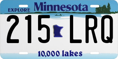 MN license plate 215LRQ