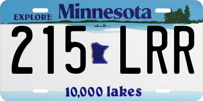 MN license plate 215LRR