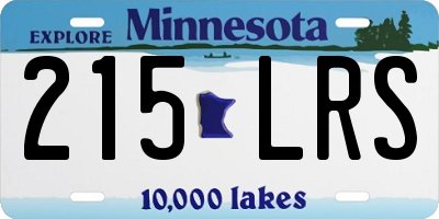 MN license plate 215LRS