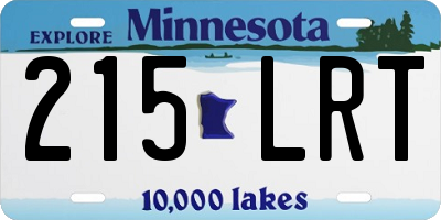 MN license plate 215LRT