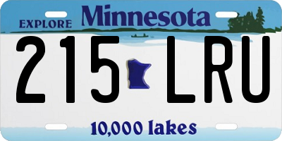 MN license plate 215LRU