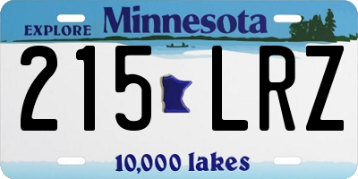 MN license plate 215LRZ