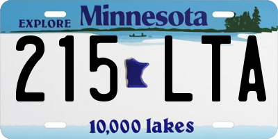 MN license plate 215LTA