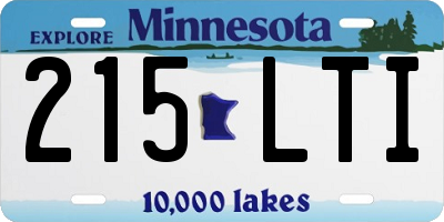 MN license plate 215LTI