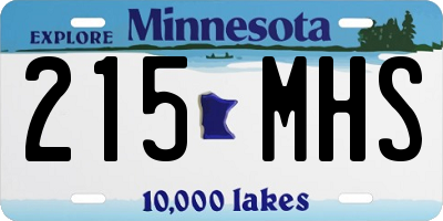 MN license plate 215MHS