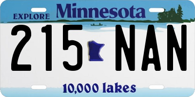 MN license plate 215NAN