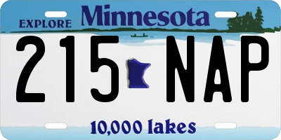 MN license plate 215NAP