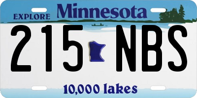 MN license plate 215NBS