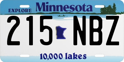 MN license plate 215NBZ
