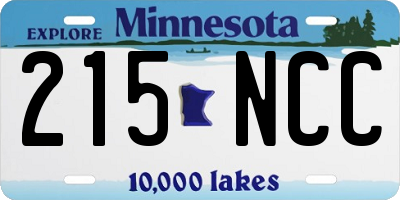 MN license plate 215NCC
