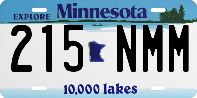 MN license plate 215NMM