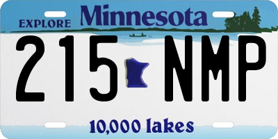MN license plate 215NMP