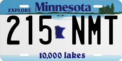 MN license plate 215NMT