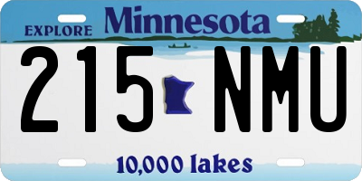 MN license plate 215NMU