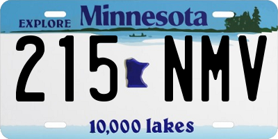 MN license plate 215NMV