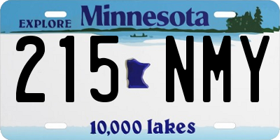 MN license plate 215NMY