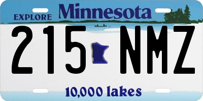 MN license plate 215NMZ