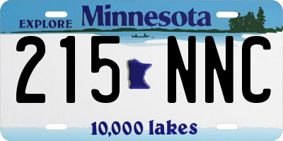 MN license plate 215NNC