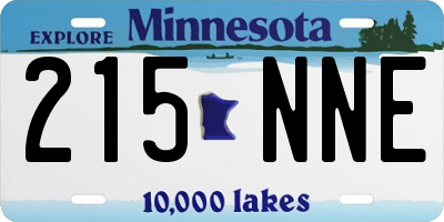 MN license plate 215NNE