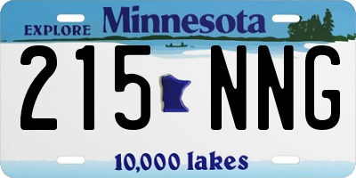 MN license plate 215NNG
