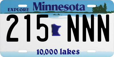 MN license plate 215NNN