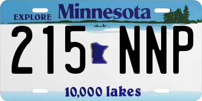 MN license plate 215NNP