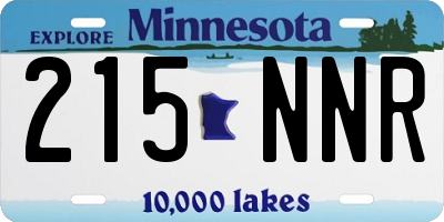 MN license plate 215NNR