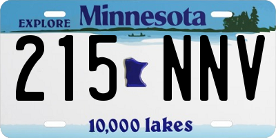 MN license plate 215NNV