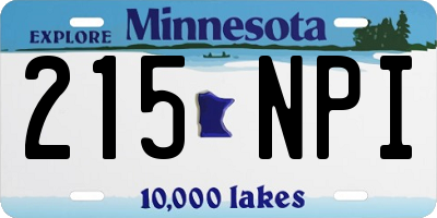 MN license plate 215NPI