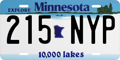 MN license plate 215NYP