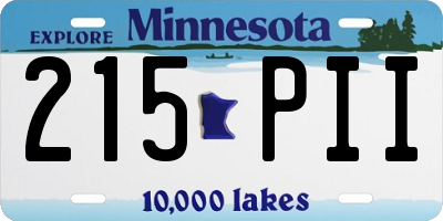 MN license plate 215PII