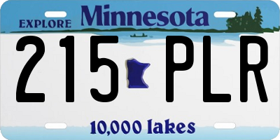 MN license plate 215PLR