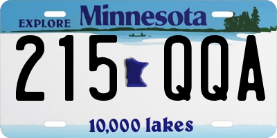 MN license plate 215QQA