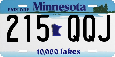 MN license plate 215QQJ