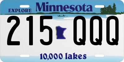 MN license plate 215QQQ