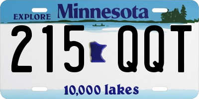 MN license plate 215QQT