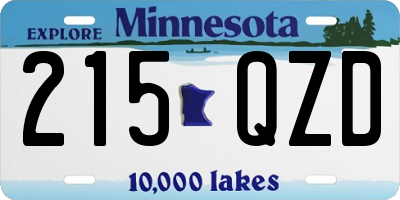 MN license plate 215QZD