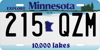 MN license plate 215QZM