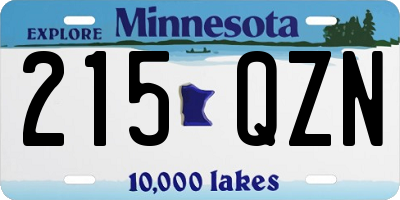 MN license plate 215QZN