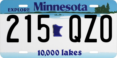 MN license plate 215QZO