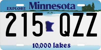 MN license plate 215QZZ