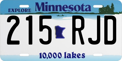MN license plate 215RJD