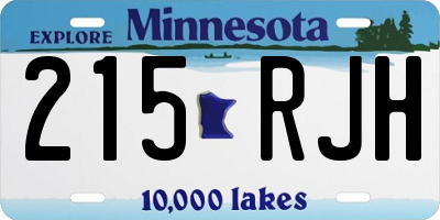 MN license plate 215RJH