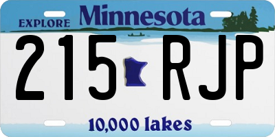 MN license plate 215RJP