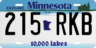 MN license plate 215RKB