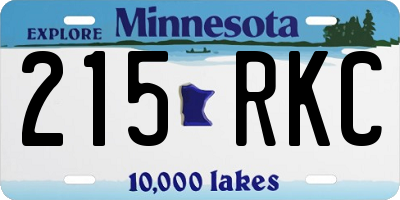 MN license plate 215RKC