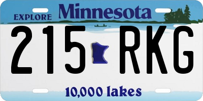 MN license plate 215RKG