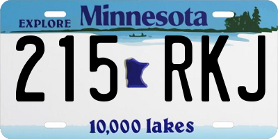 MN license plate 215RKJ
