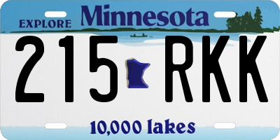 MN license plate 215RKK