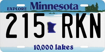 MN license plate 215RKN